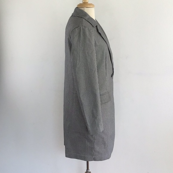 Adrianna Papell one button  long topper jacket tiny houndstooth size medium NWT - Picture 2 of 9